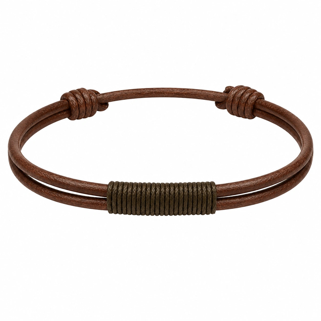 Bracciale Senza Chiusura Marrone e Verde