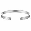 Bracciale rigido martellato in argento elegante