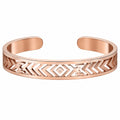 Braccialetto rigido geometrico color oro rosa