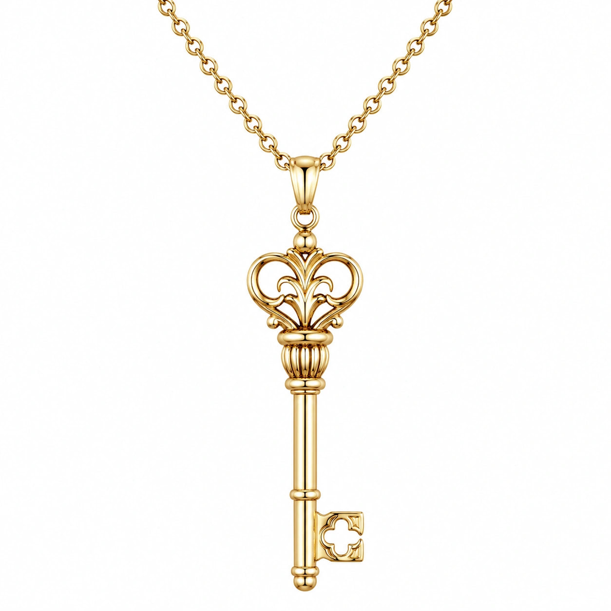 Collana con Pendente a Forma di Chiave in Oro Elegante