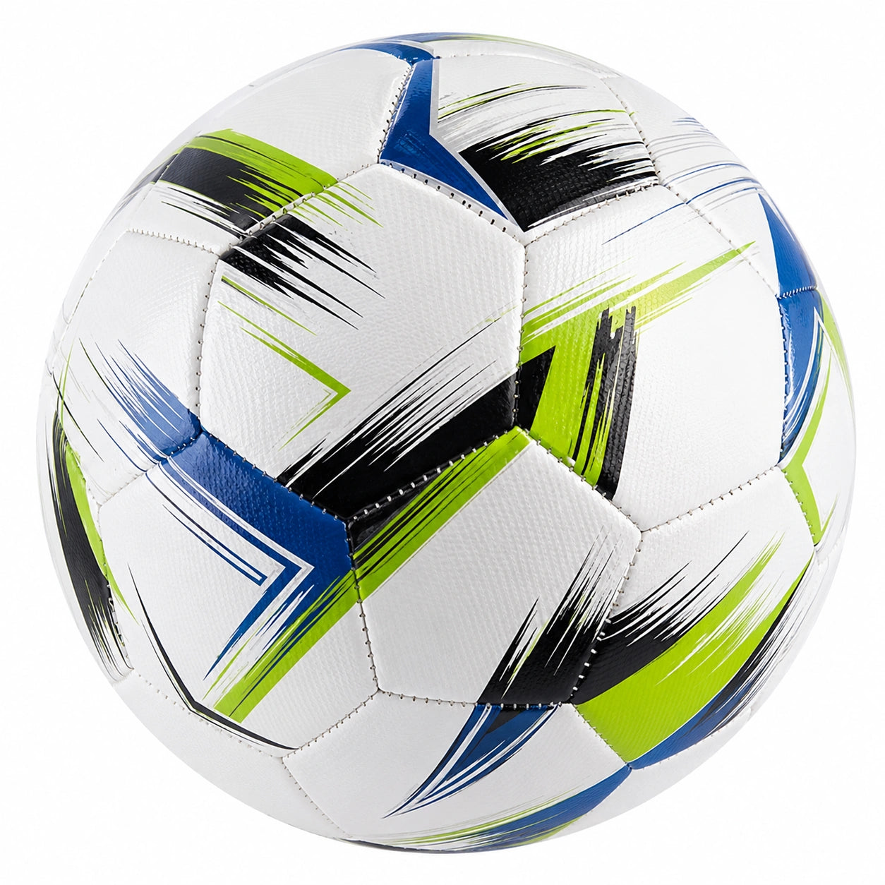 Pallone da Calcio per Allenamento Misura 5 Bianco/Blu/Verde