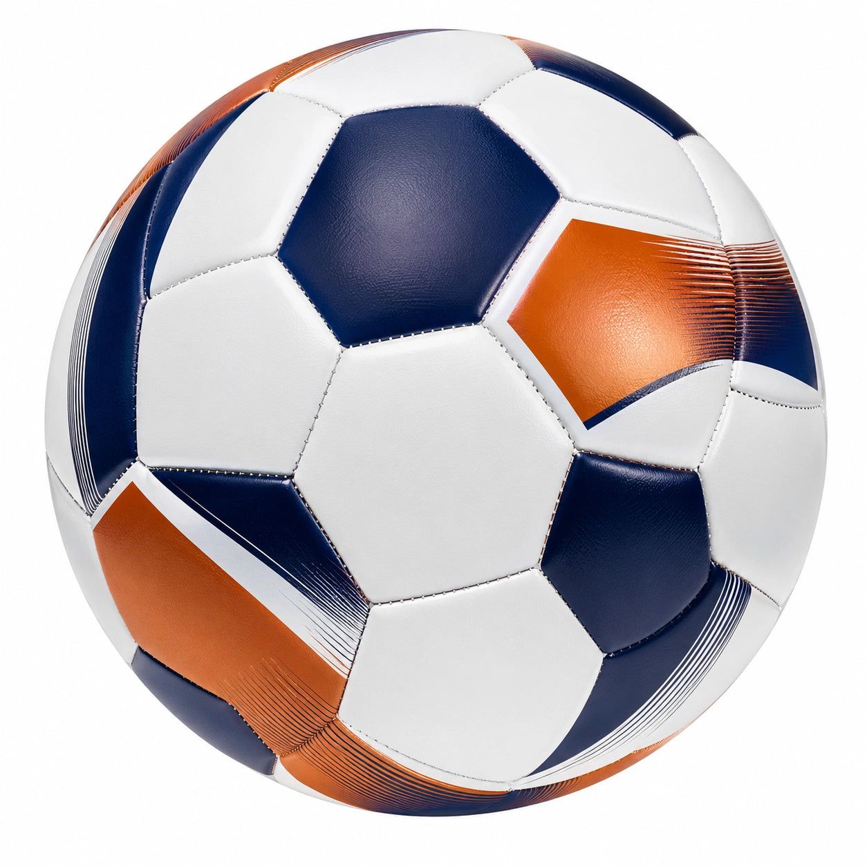 Pallone da Calcio Taglia 5 Bianco, Blu e Arancione