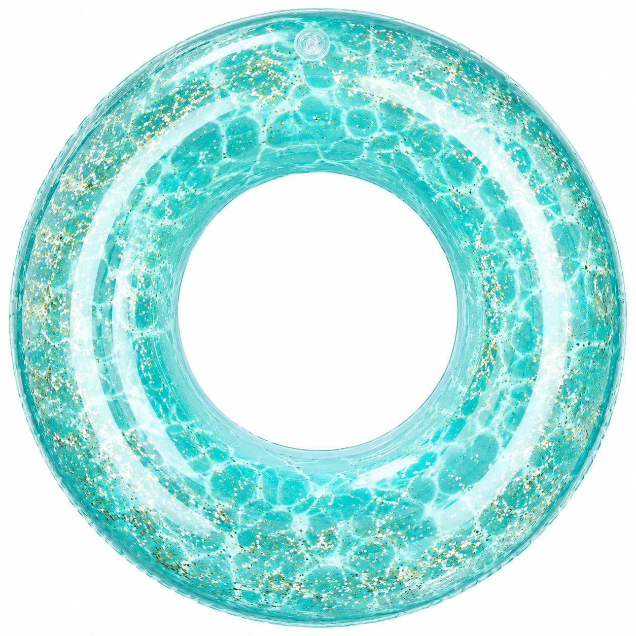 Anello Gonfiabile Glitter Trasparente per Piscina 126 cm
